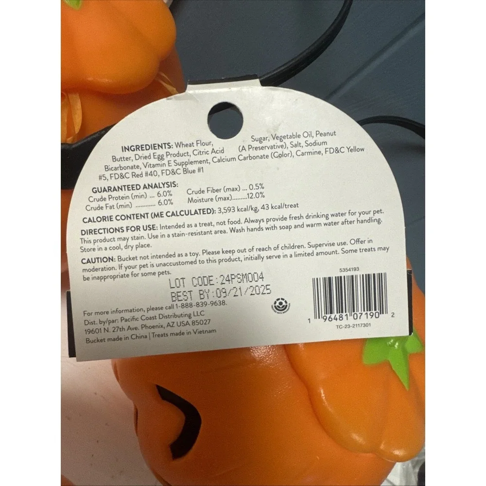 Thrills&Chills Lot Of 3 Hallow-scream Dog Snacks Cookies Doggie Pails BB9/21/25